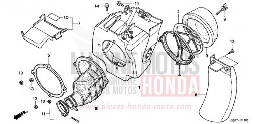 AIR CLEANER CR80R1 de 2001